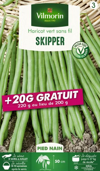 Légumes Secs - Haricot Nain Vert Skipper + 20 g Offert - PACKAGING_RECTO